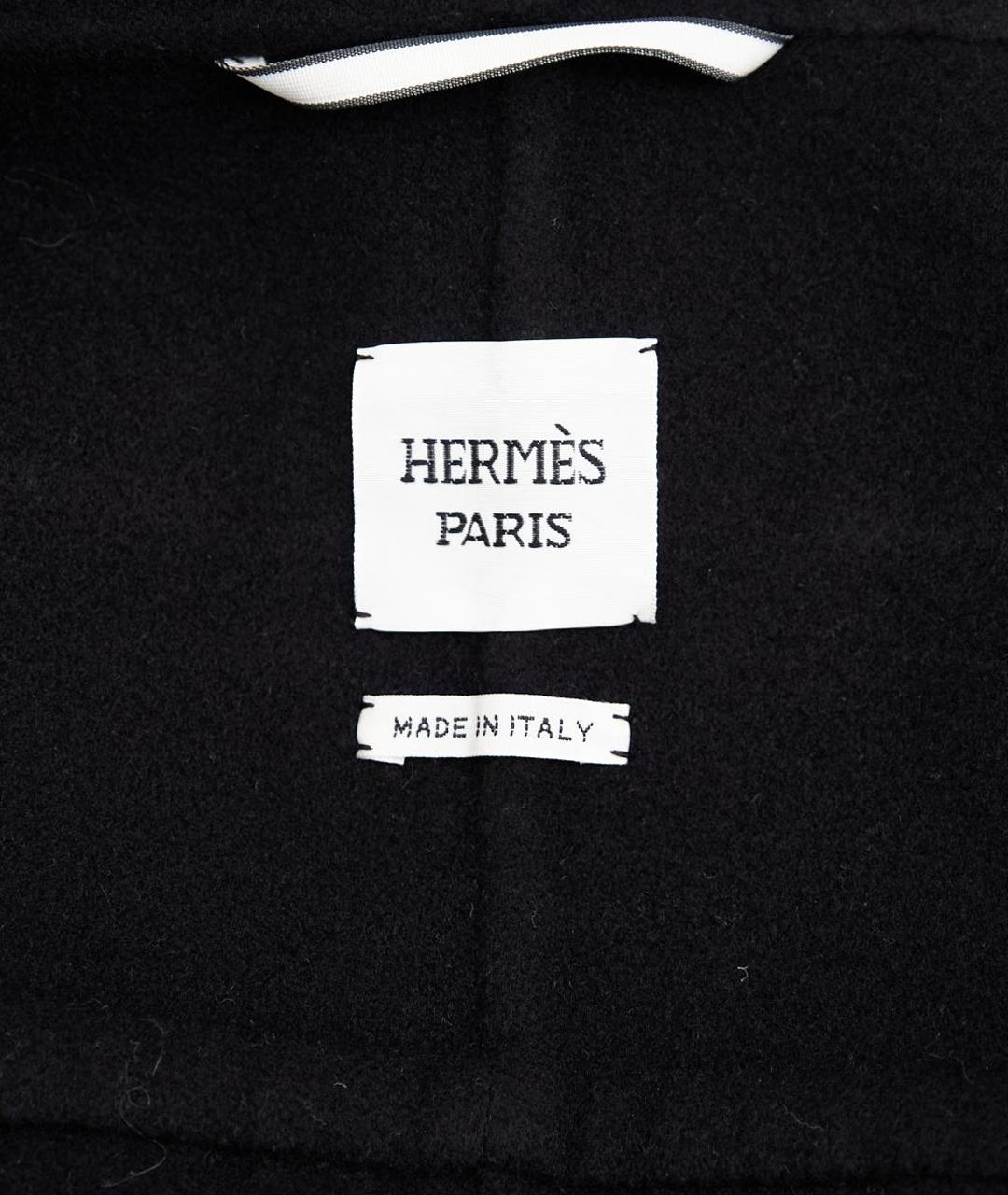 HERMES Черное кашемировое пальто, фото 7