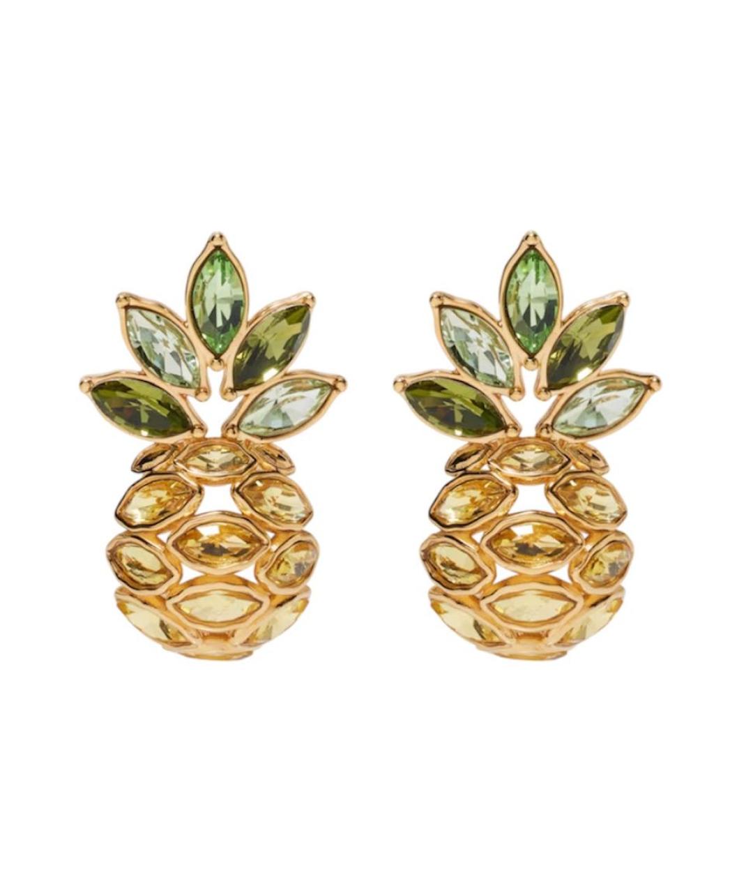 OSCAR DE LA RENTA Золотые латунные серьги, фото 1