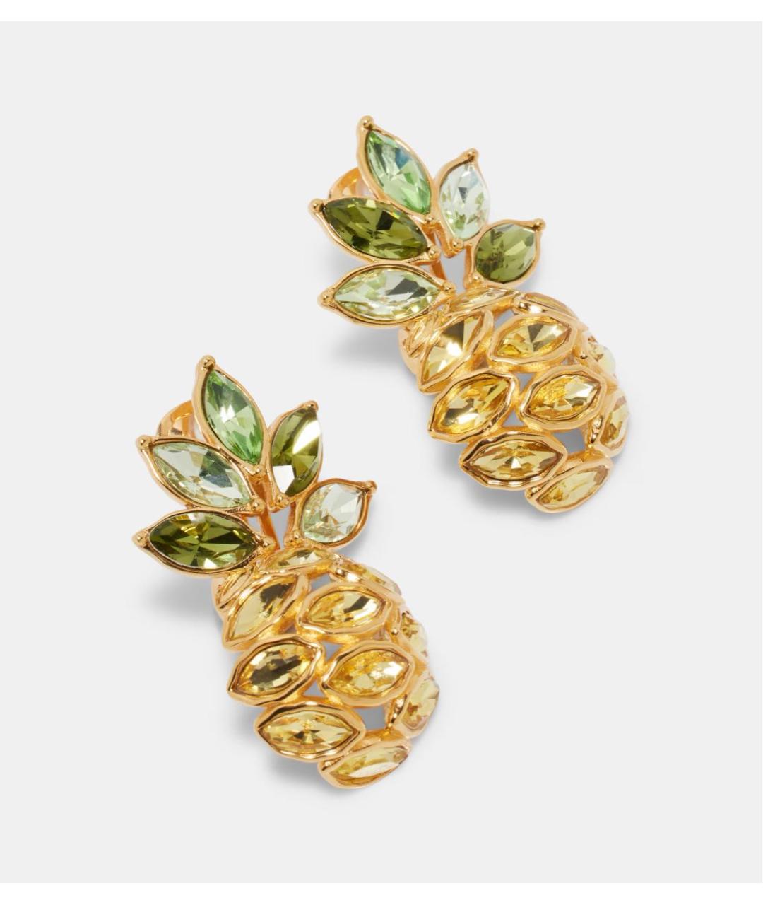 OSCAR DE LA RENTA Золотые латунные серьги, фото 2