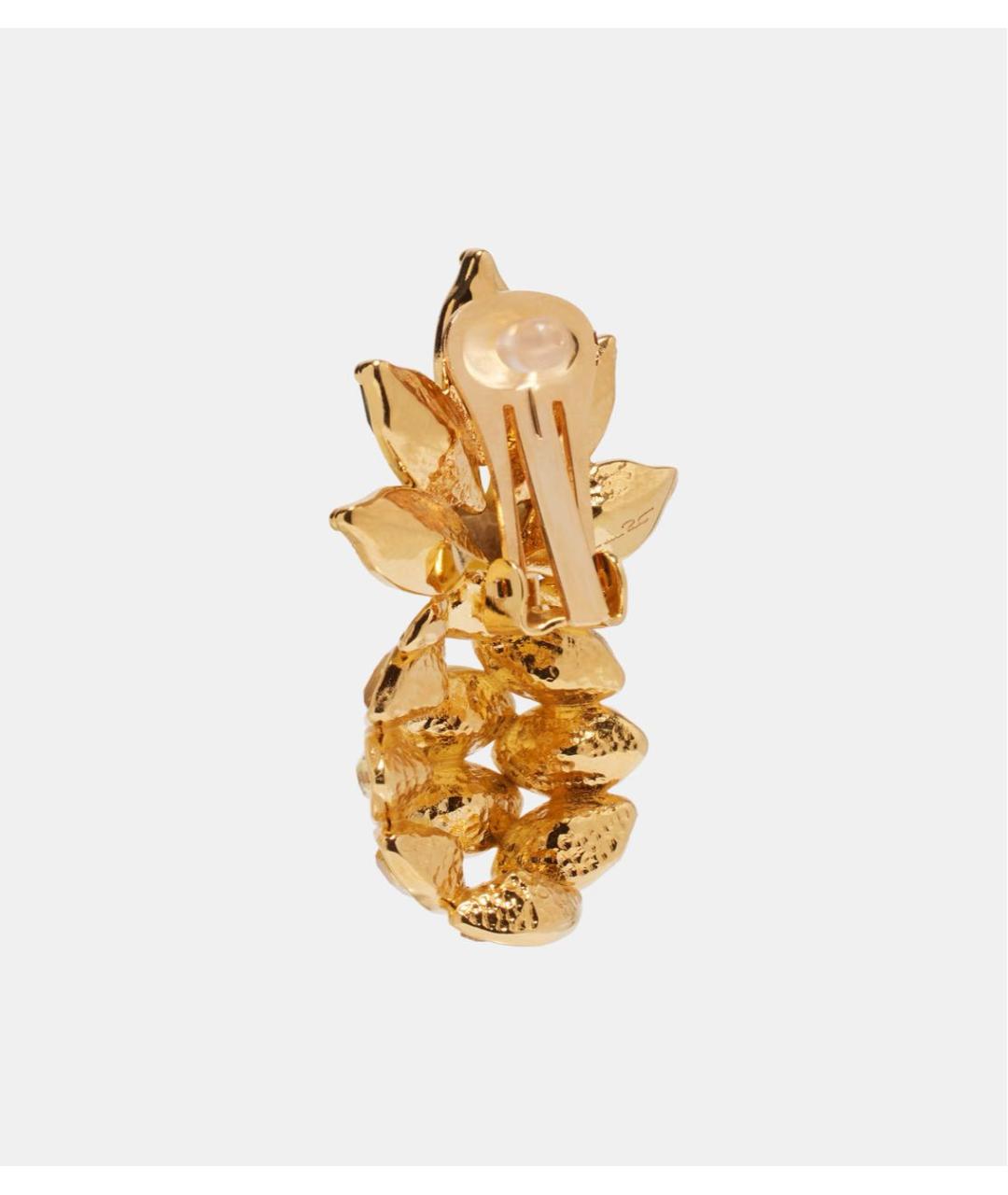 OSCAR DE LA RENTA Золотые латунные серьги, фото 4