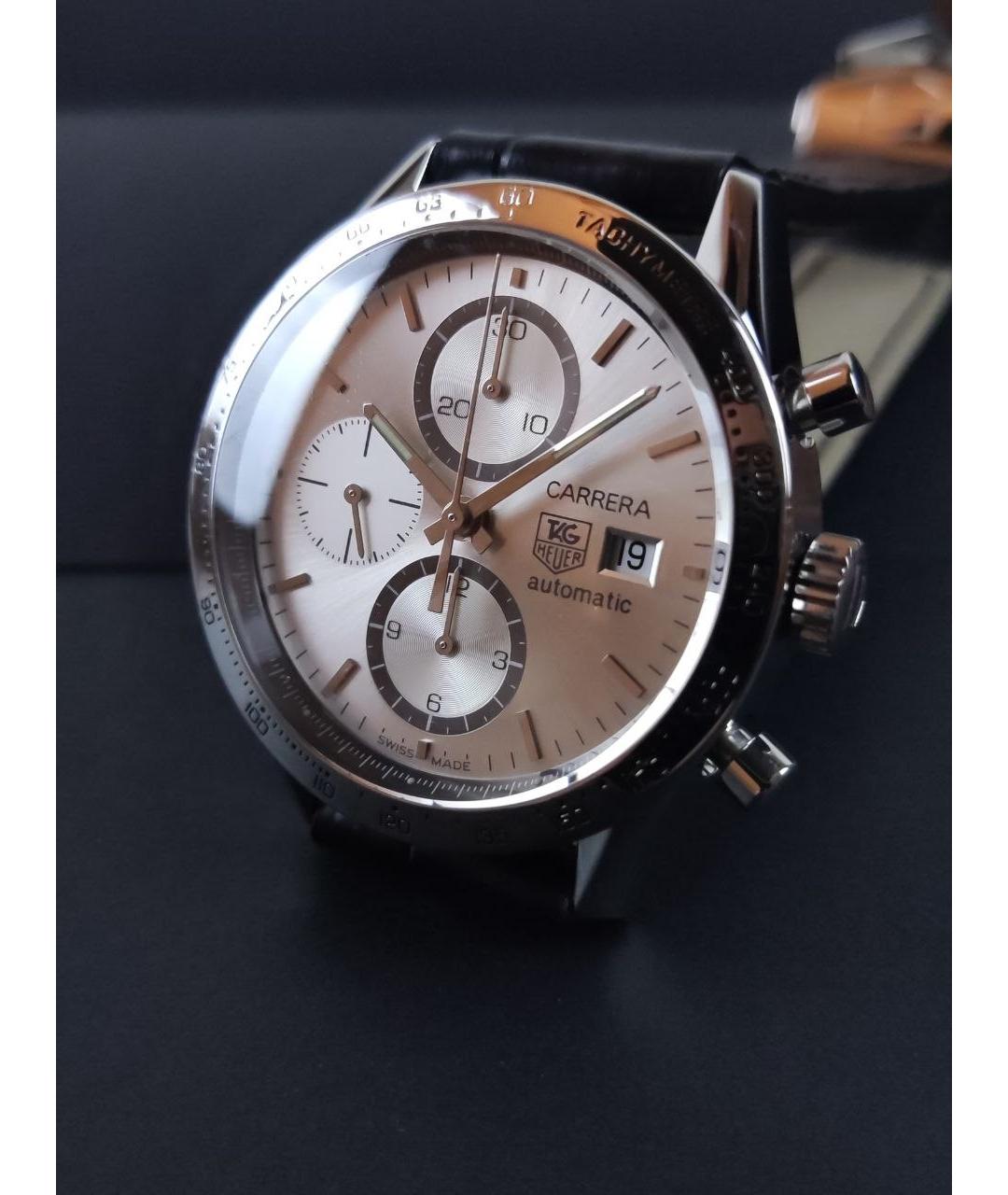 TAG HEUER Серые стальные часы, фото 4