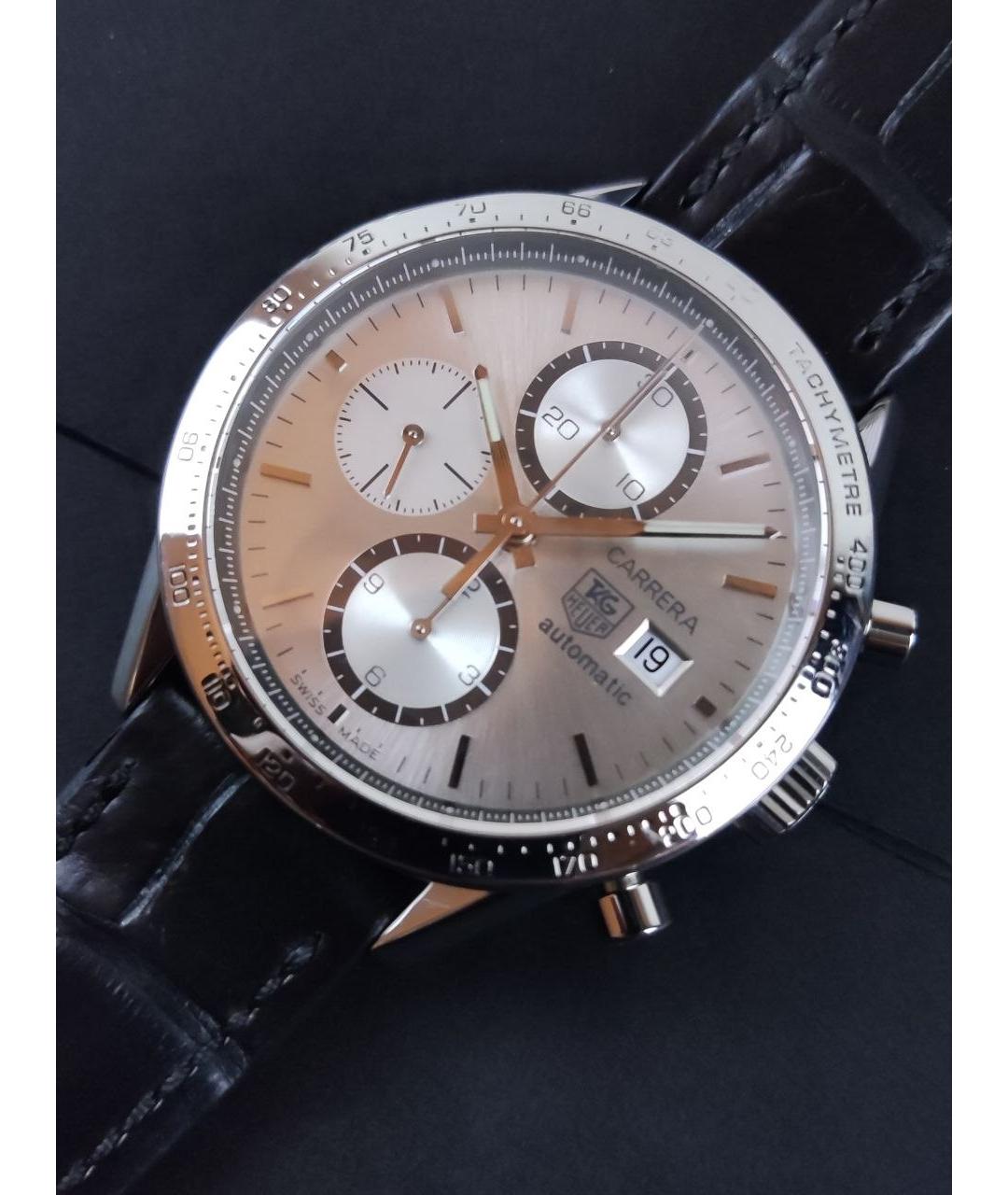 TAG HEUER Серые стальные часы, фото 3