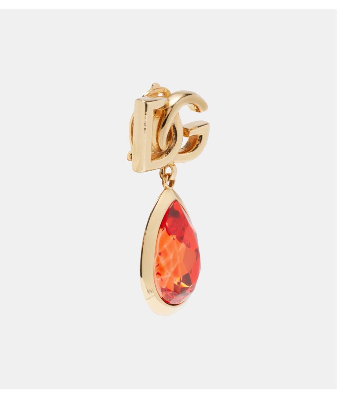 DOLCE&GABBANA Оранжевые латунные серьги, фото 3