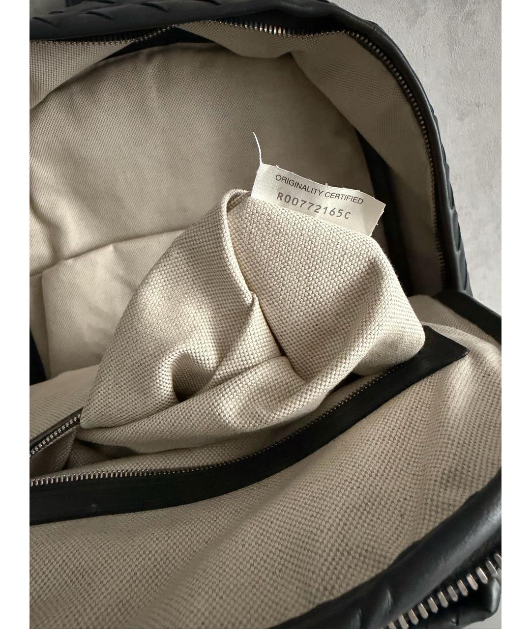 BOTTEGA VENETA Антрацитовый кожаный рюкзак, фото 6
