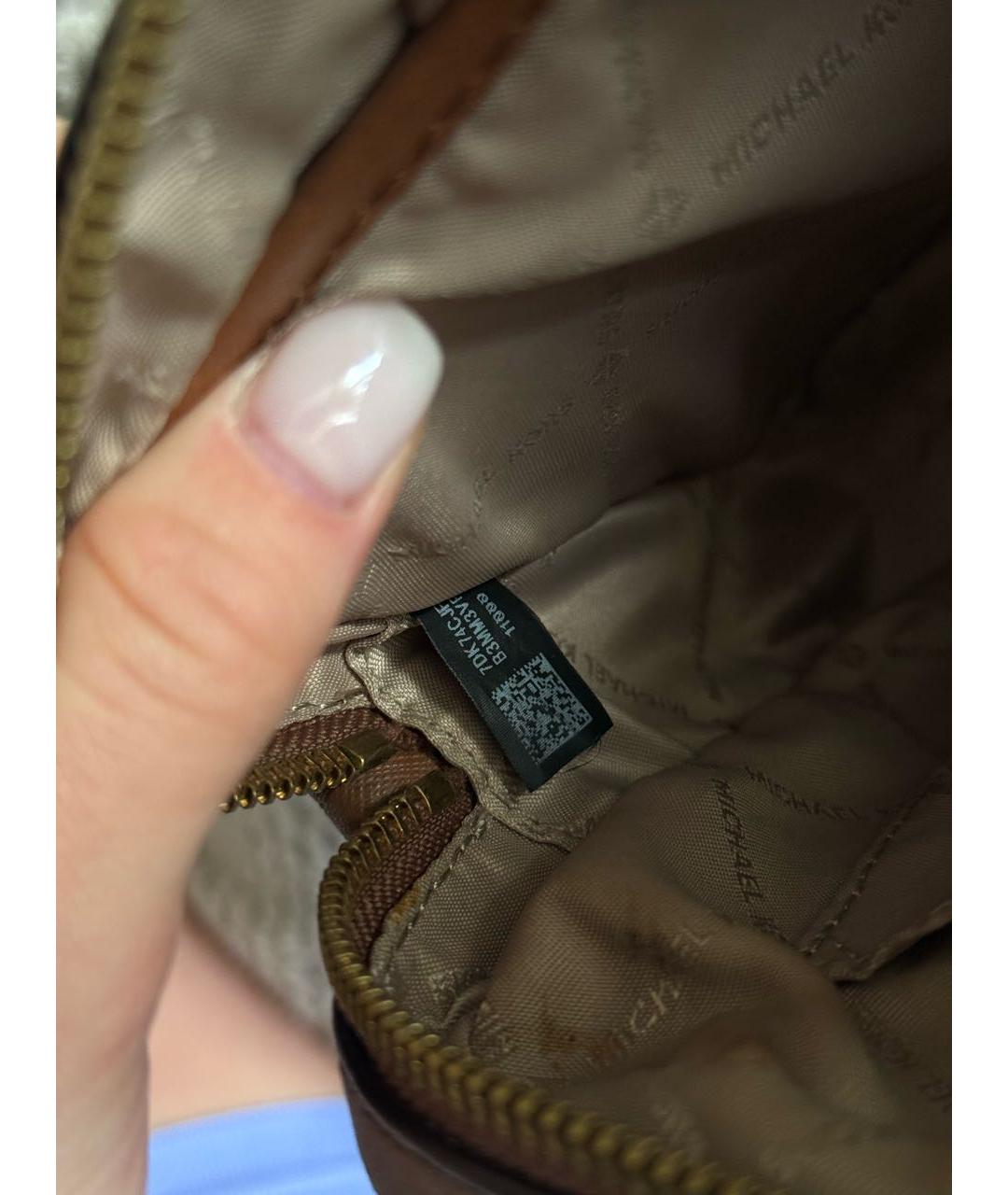 MICHAEL KORS Коричневая сумка через плечо из искусственной кожи, фото 4