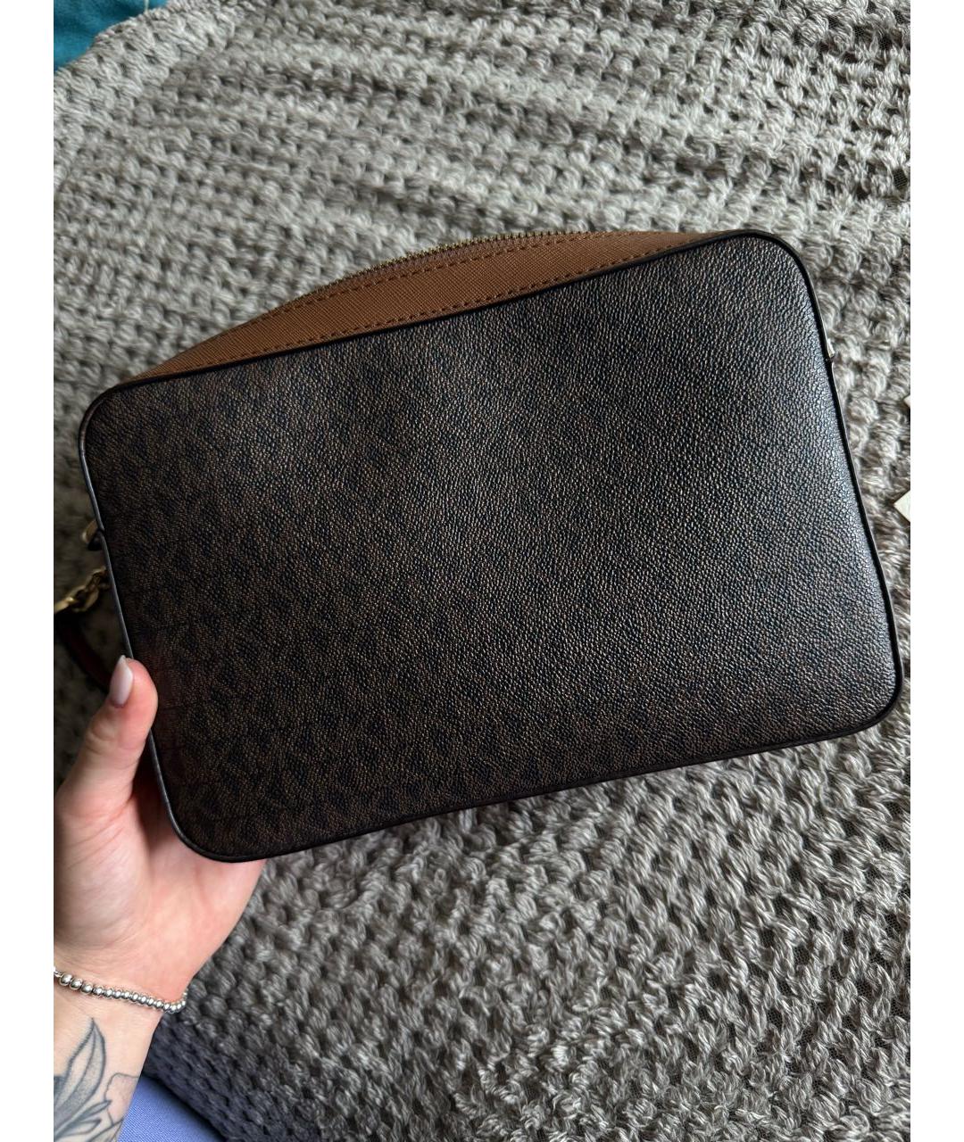 MICHAEL KORS Коричневая сумка через плечо из искусственной кожи, фото 3