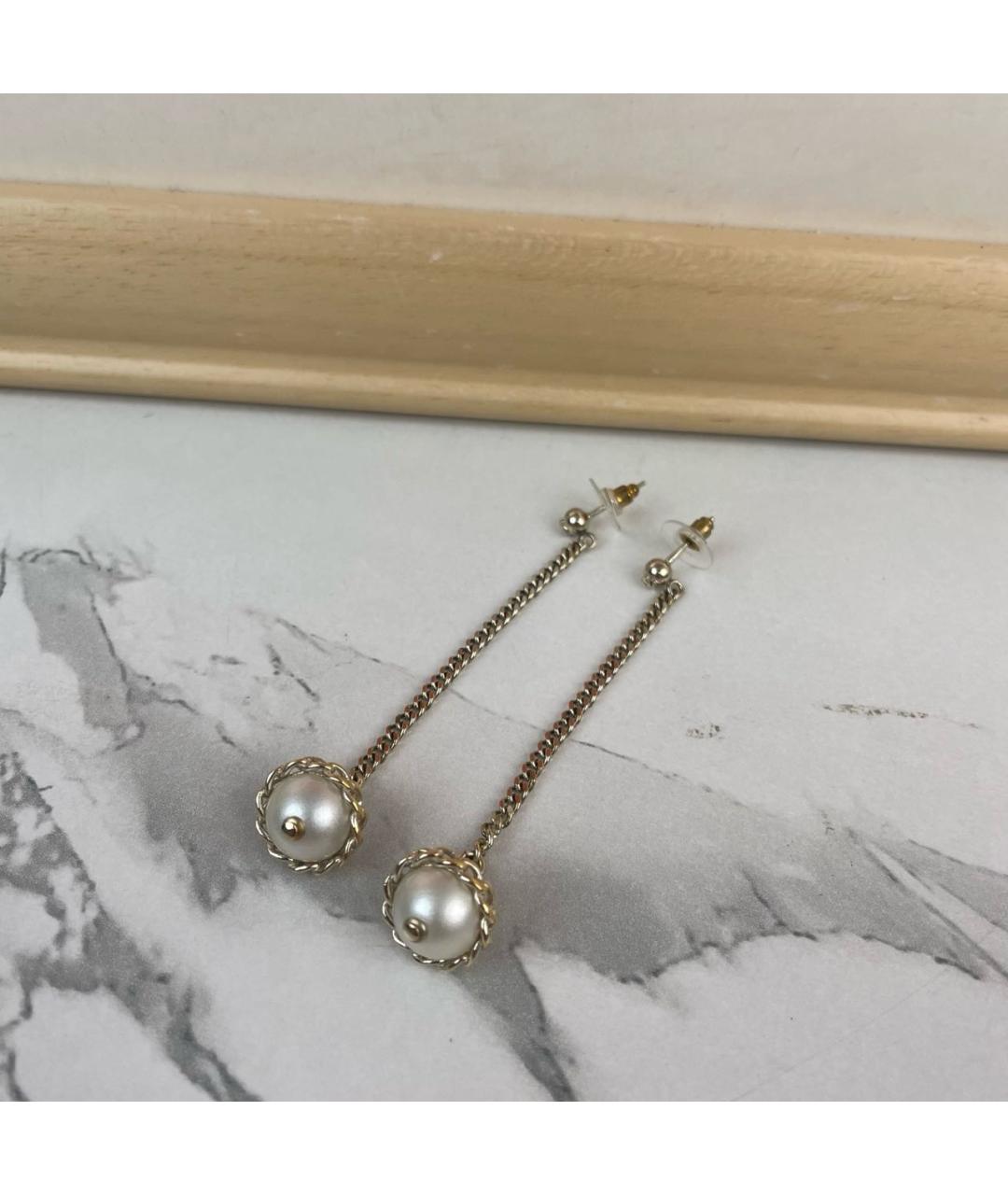 CHANEL Золотые серьги, фото 4