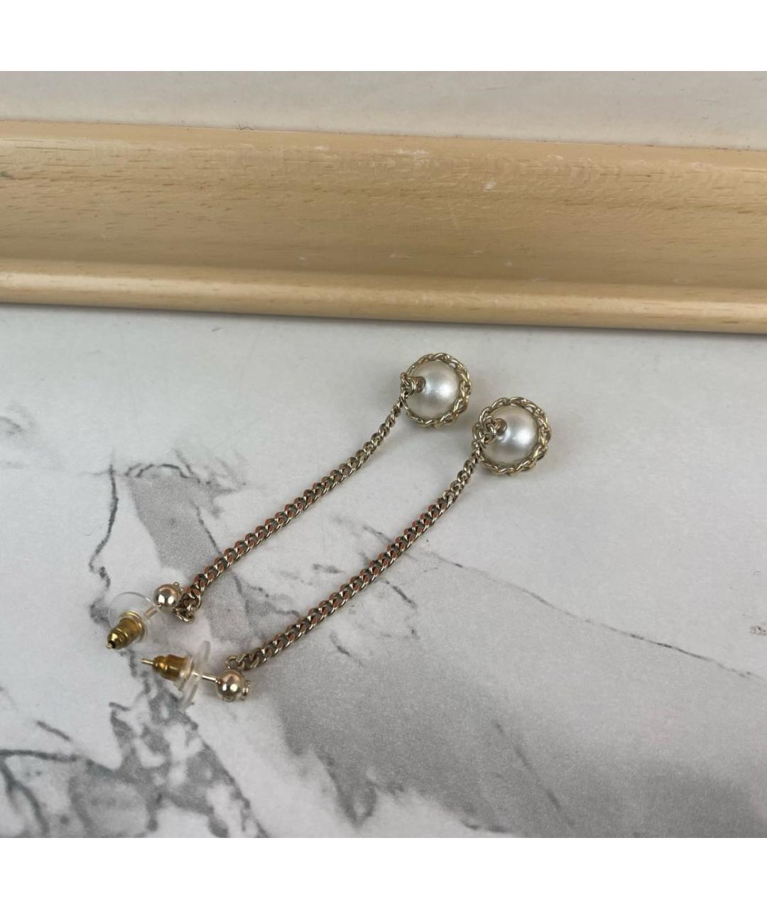 CHANEL Золотые серьги, фото 2