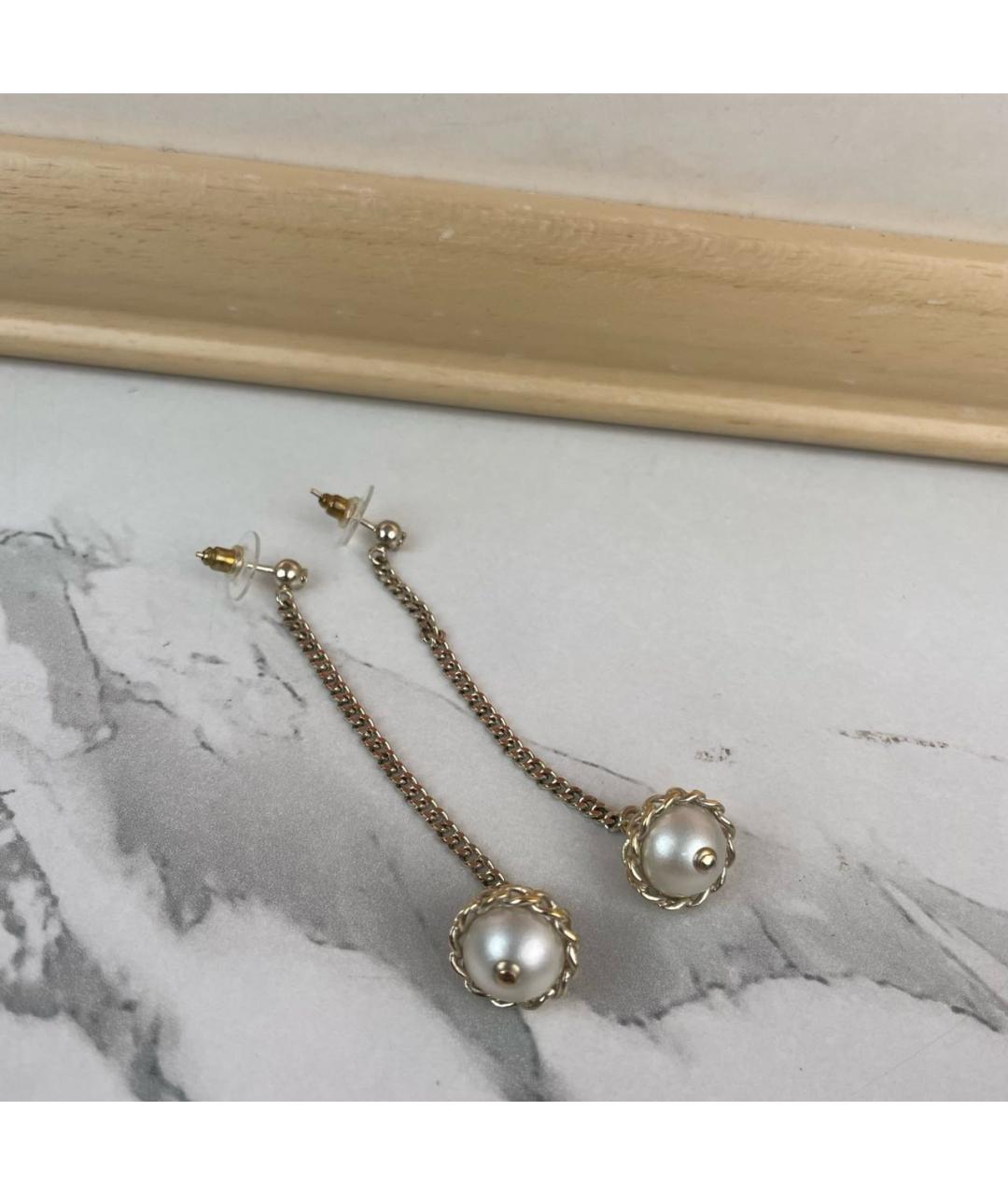 CHANEL Золотые серьги, фото 3
