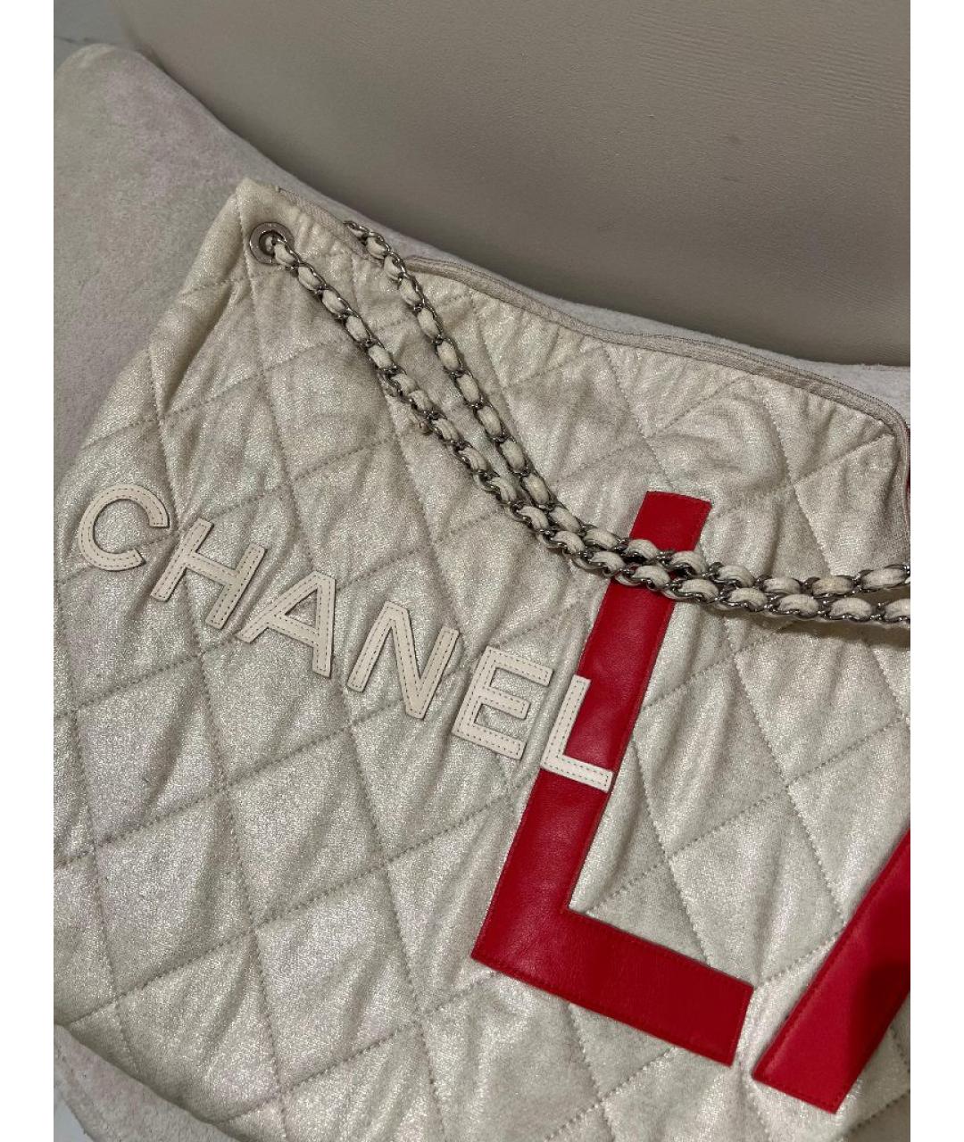 CHANEL Бежевая сумка тоут, фото 9