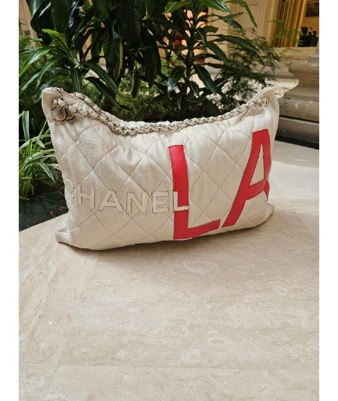 CHANEL Бежевая сумка тоут, фото 10
