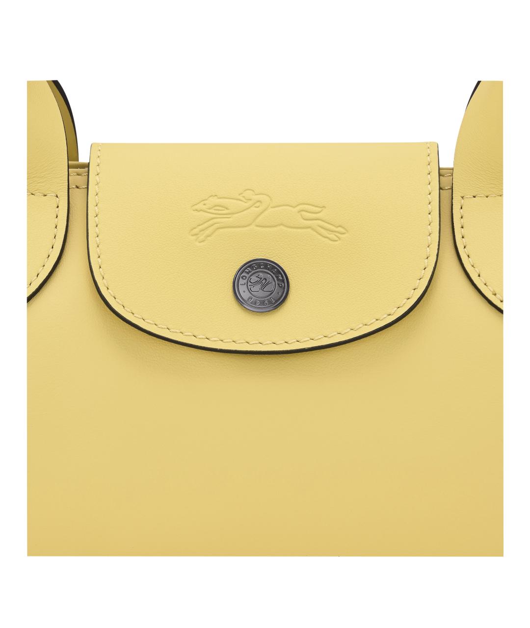 LONGCHAMP Желтая кожаная сумка через плечо, фото 4