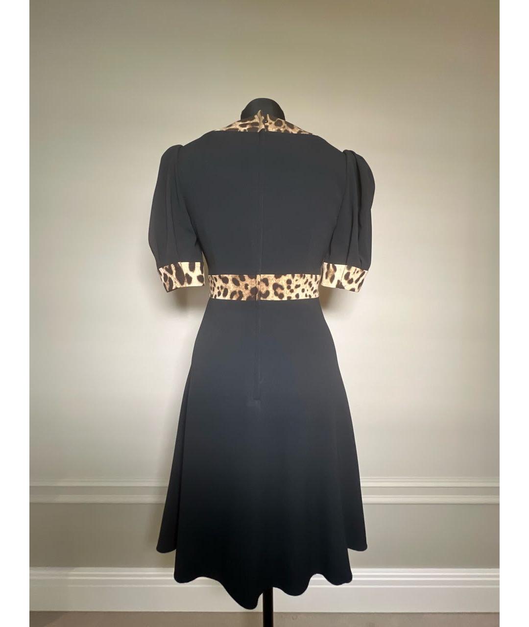 DOLCE&GABBANA Черное шерстяное повседневное платье, фото 2