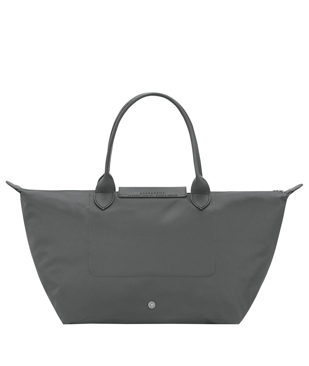 LONGCHAMP Антрацитовая тканевая сумка с короткими ручками, фото 2