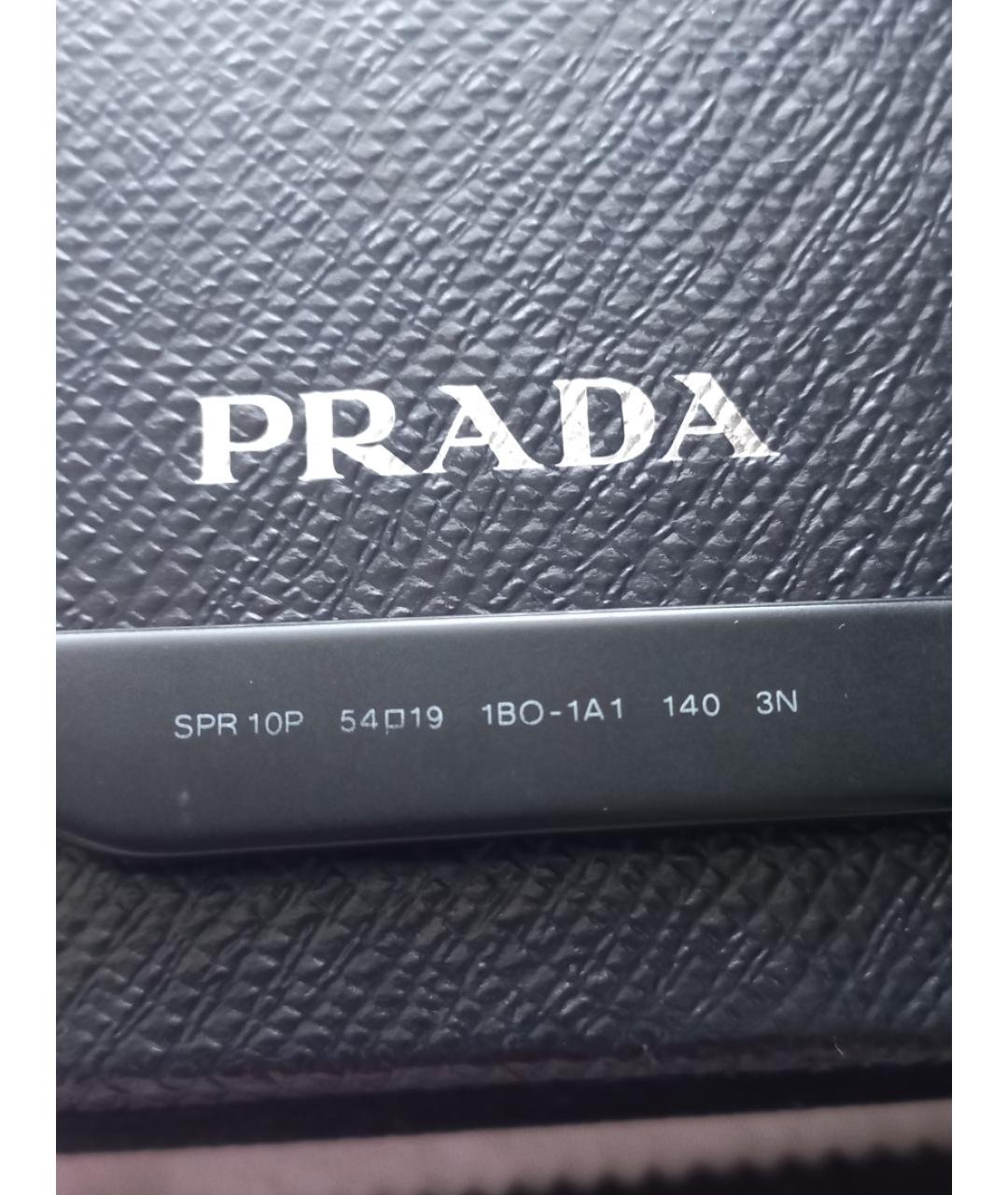 PRADA Черные пластиковые солнцезащитные очки, фото 7