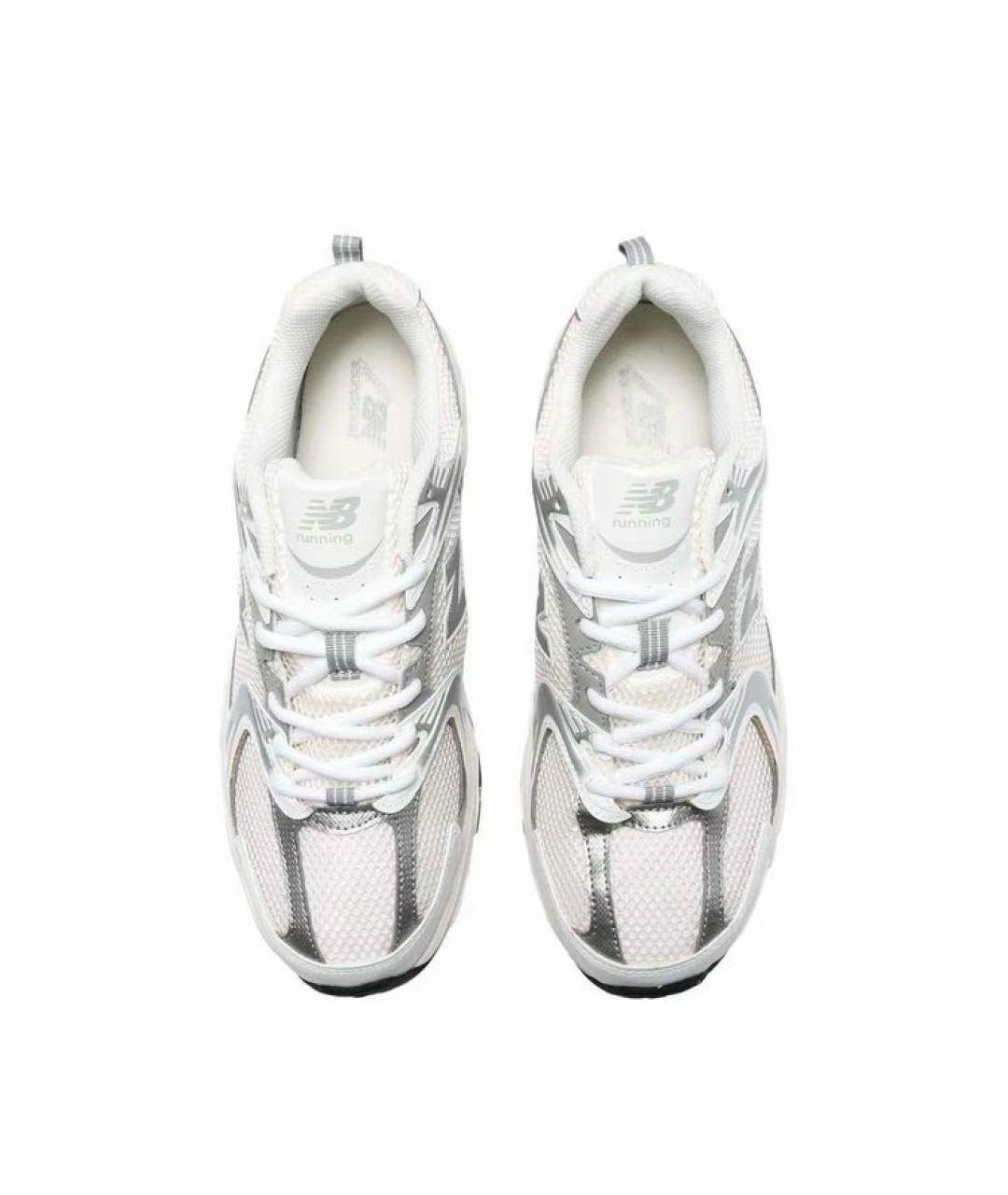 NEW BALANCE Белые текстильные кроссовки, фото 3