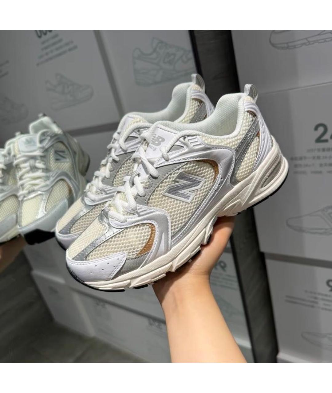 NEW BALANCE Белые текстильные кроссовки, фото 7
