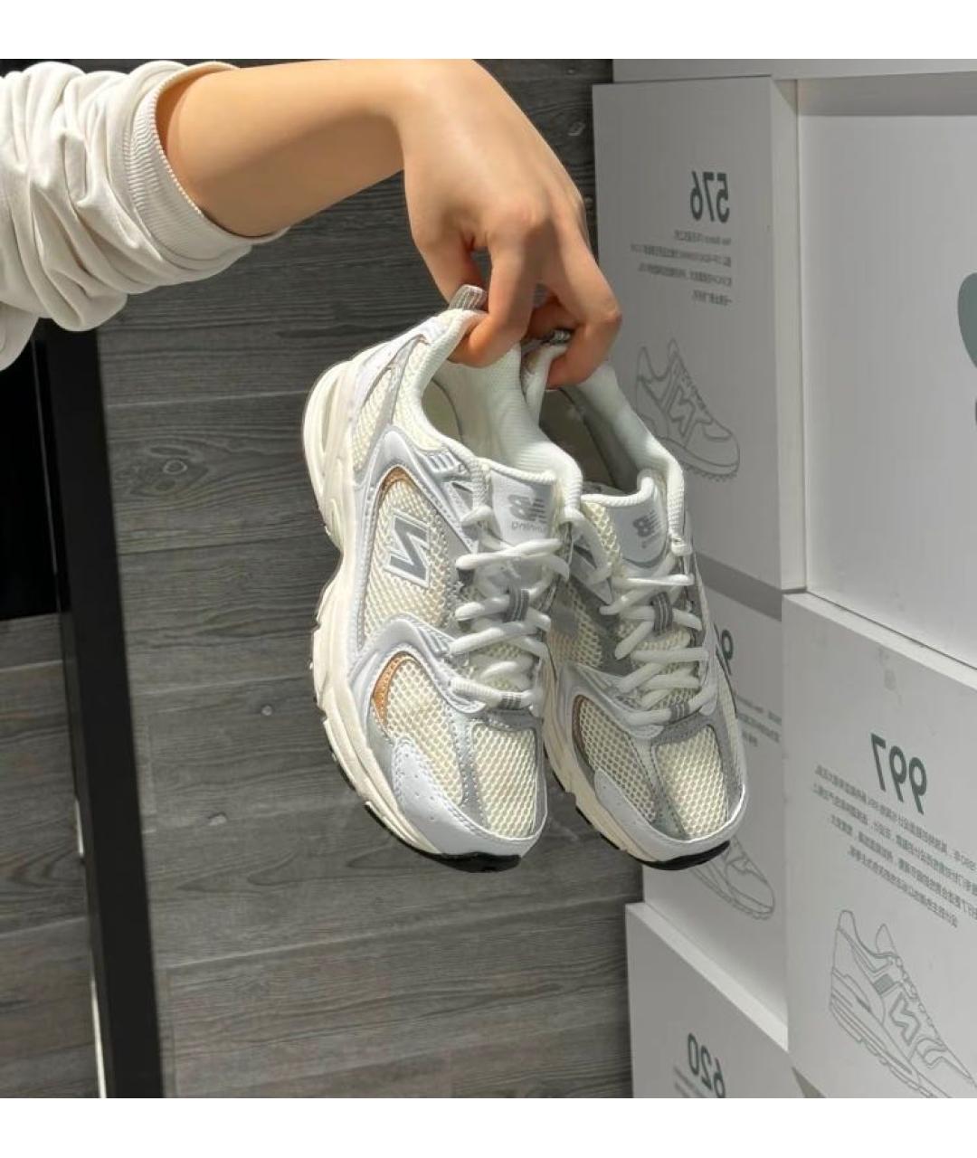 NEW BALANCE Белые текстильные кроссовки, фото 8