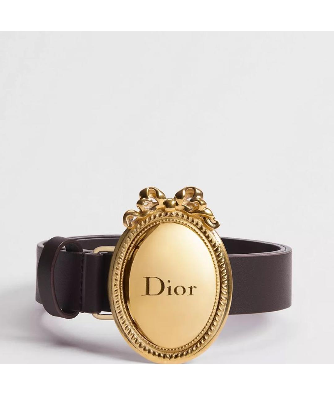 CHRISTIAN DIOR Коричневый кожаный ремень, фото 4