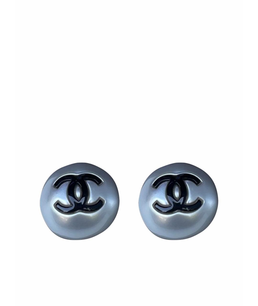 CHANEL Бежевые серьги, фото 1