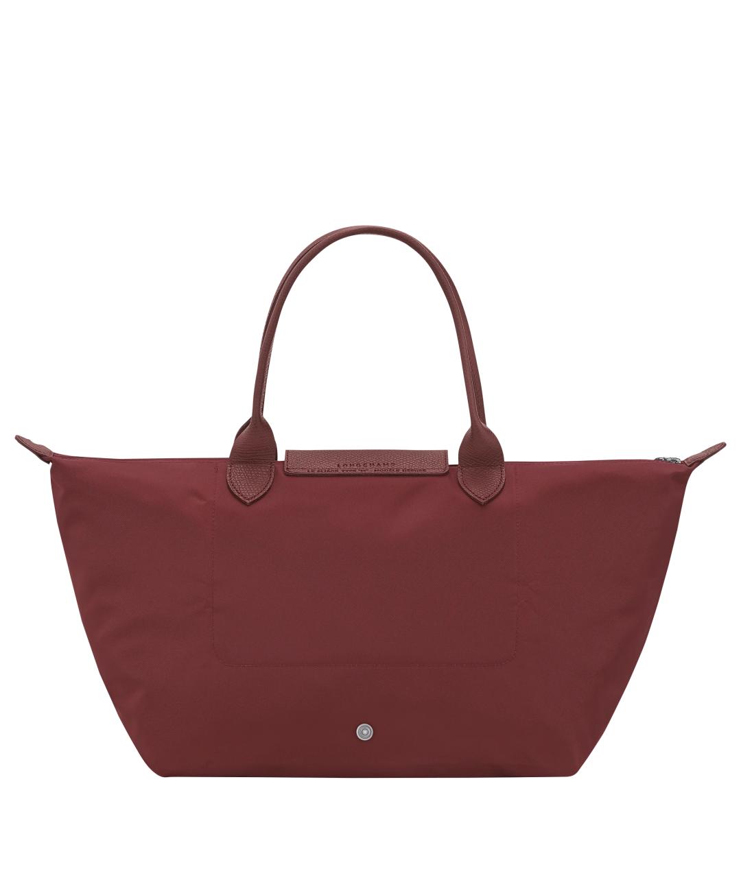 LONGCHAMP Бордовая тканевая сумка с короткими ручками, фото 2