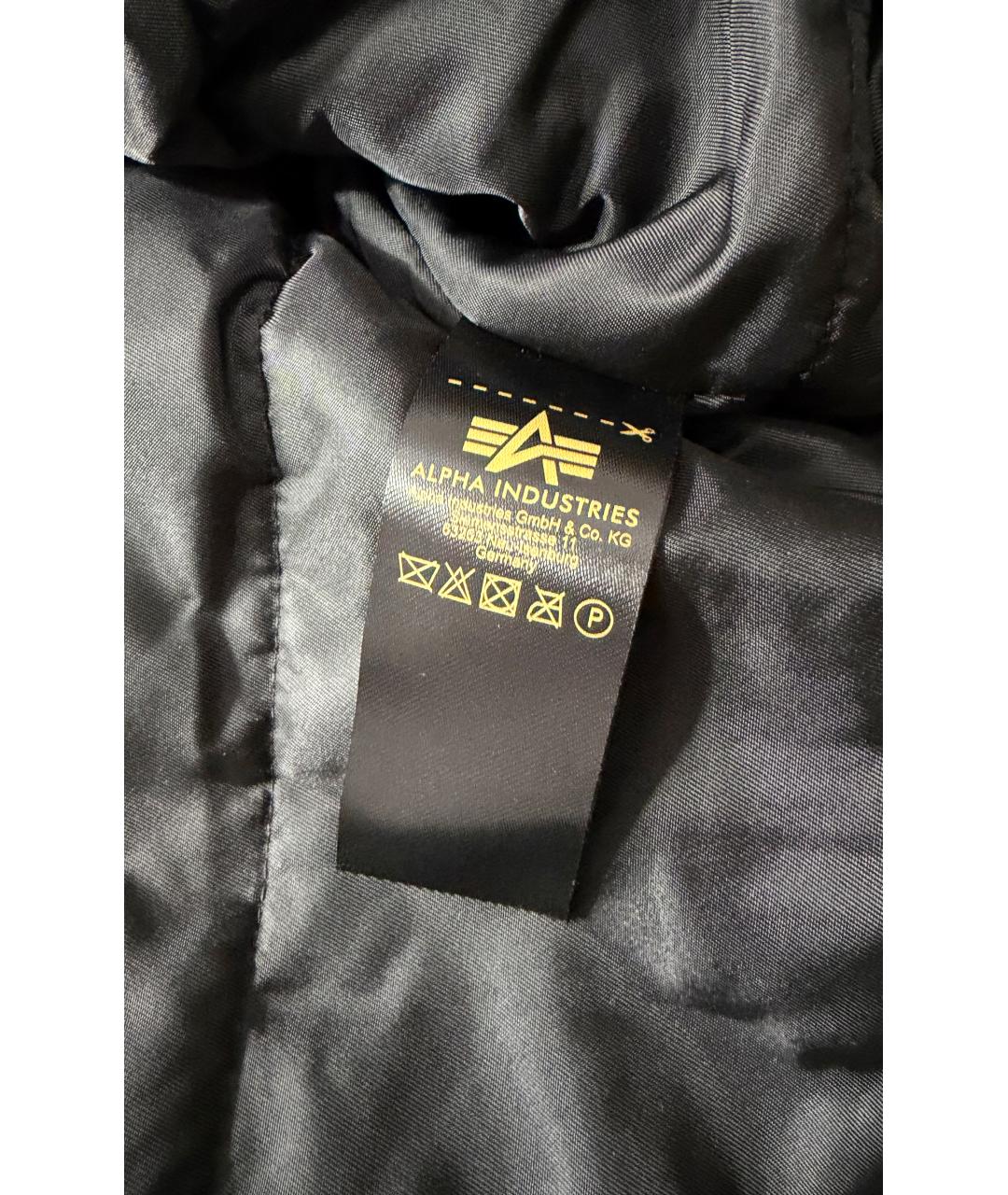 ALPHA INDUSTRIES Черная хлопковая куртка, фото 9