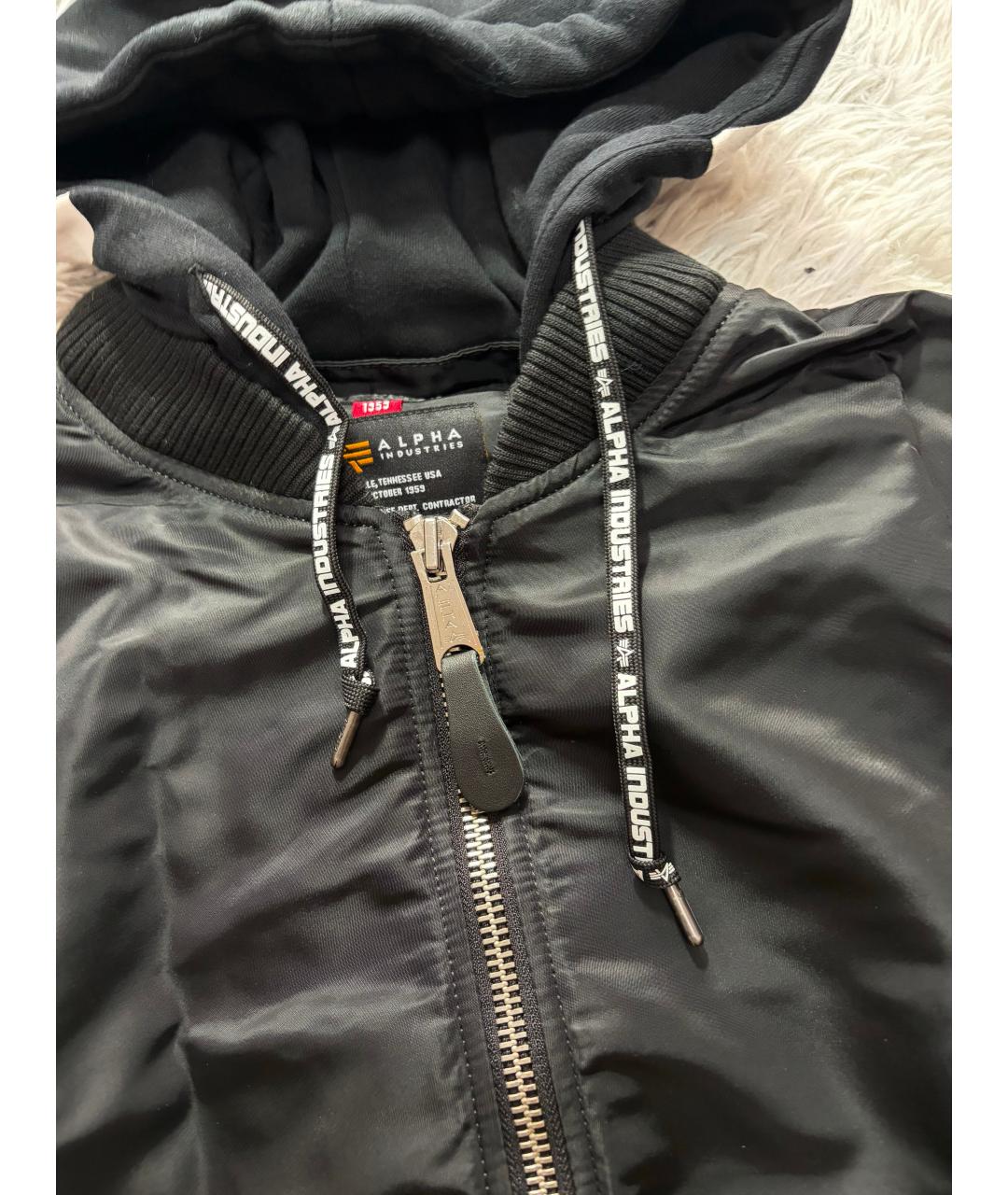 ALPHA INDUSTRIES Черная хлопковая куртка, фото 3