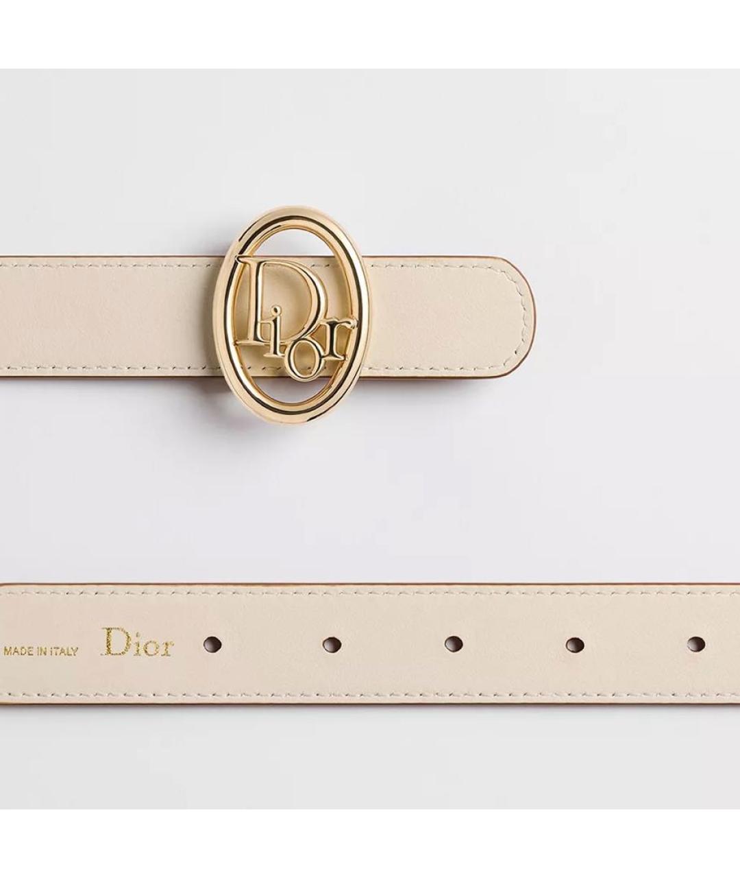 CHRISTIAN DIOR Коричневый кожаный ремень, фото 3