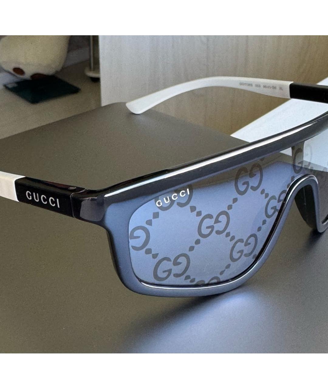 GUCCI Черные пластиковые солнцезащитные очки, фото 3