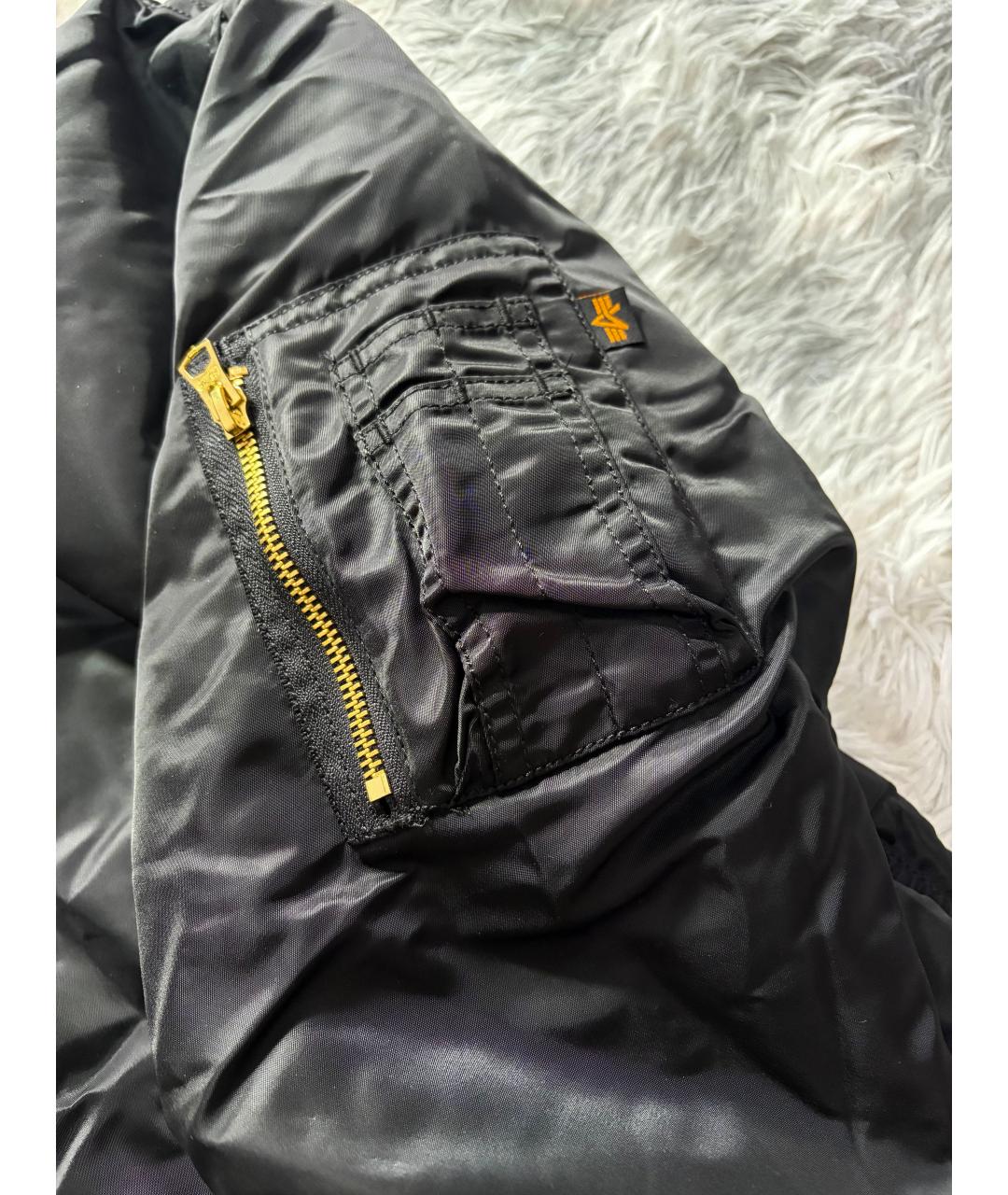 ALPHA INDUSTRIES Черная хлопковая куртка, фото 4