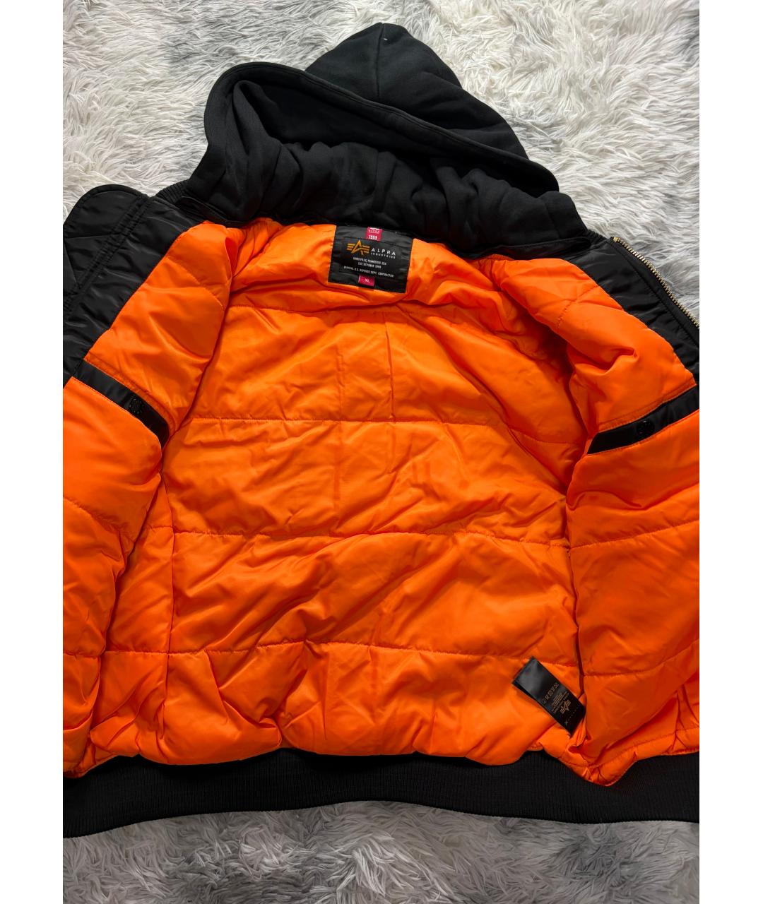 ALPHA INDUSTRIES Черная хлопковая куртка, фото 8
