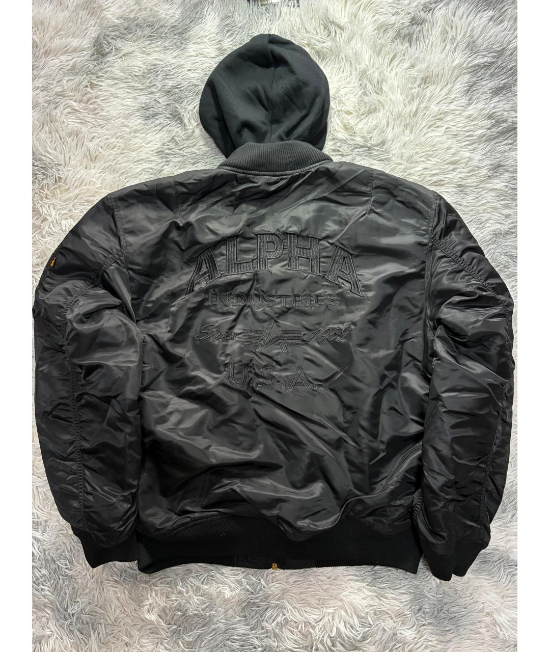 ALPHA INDUSTRIES Черная хлопковая куртка, фото 5