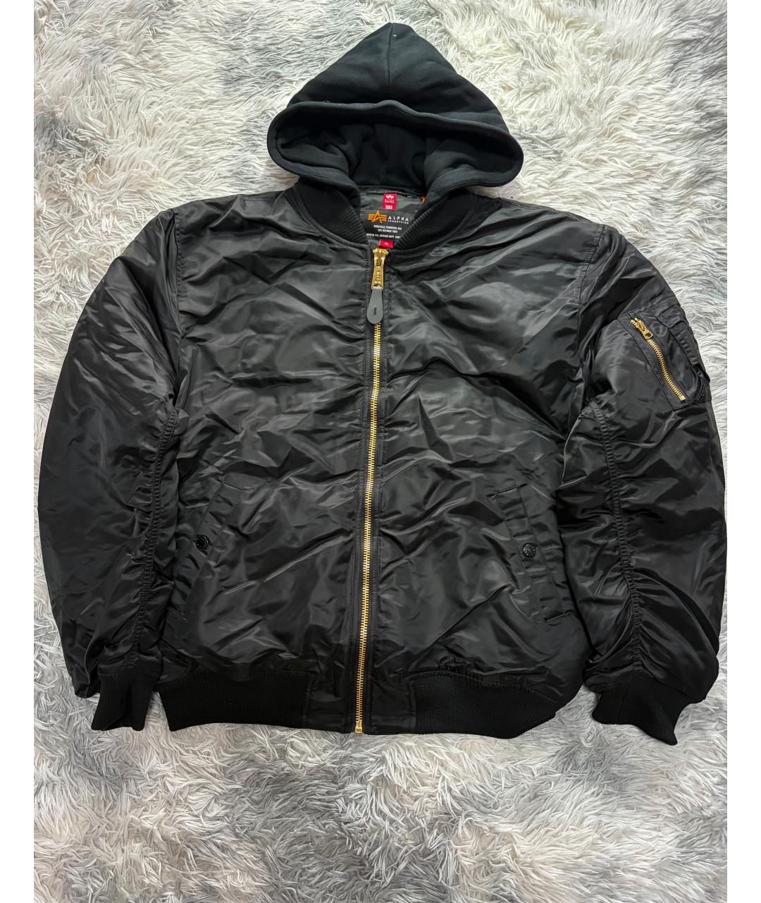 ALPHA INDUSTRIES Черная хлопковая куртка, фото 10