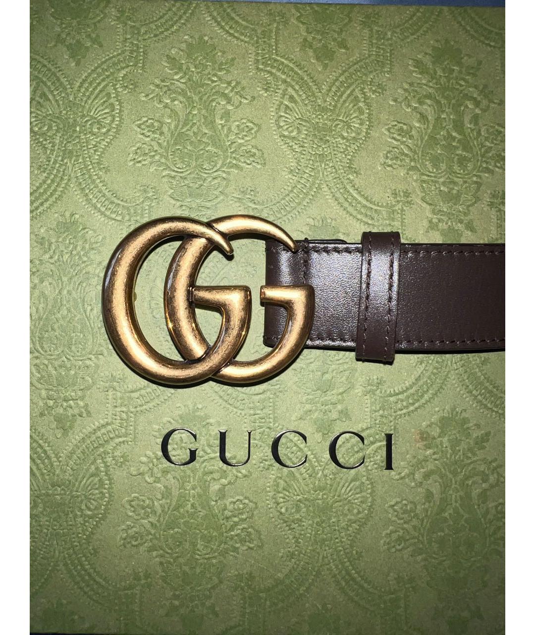 GUCCI Коричневый кожаный ремень, фото 2
