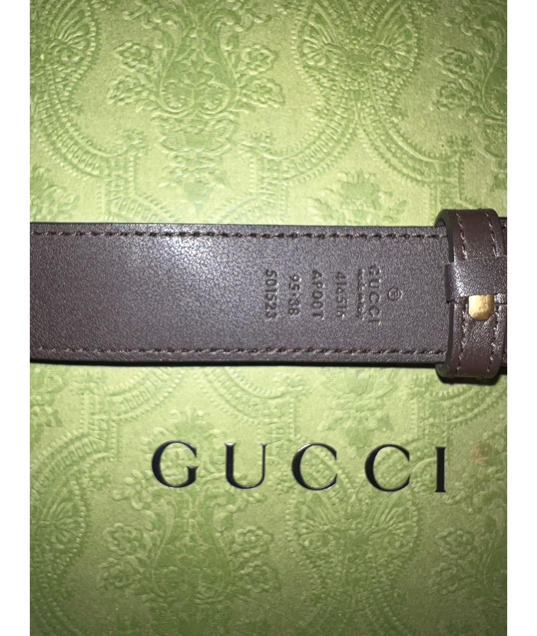 GUCCI Коричневый кожаный ремень, фото 3