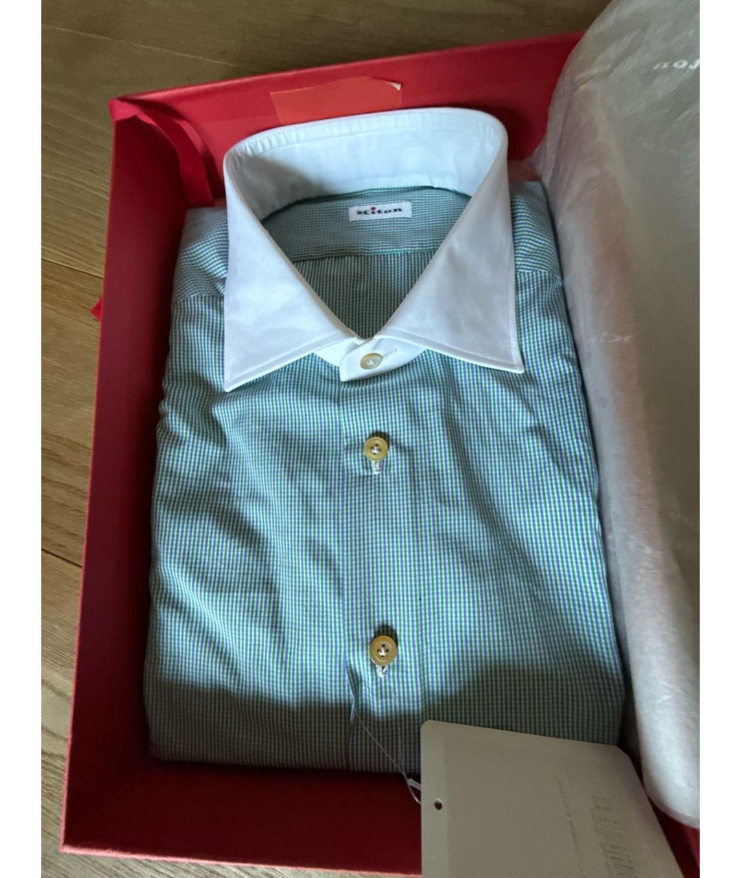 KITON Мульти хлопковая классическая рубашка, фото 2