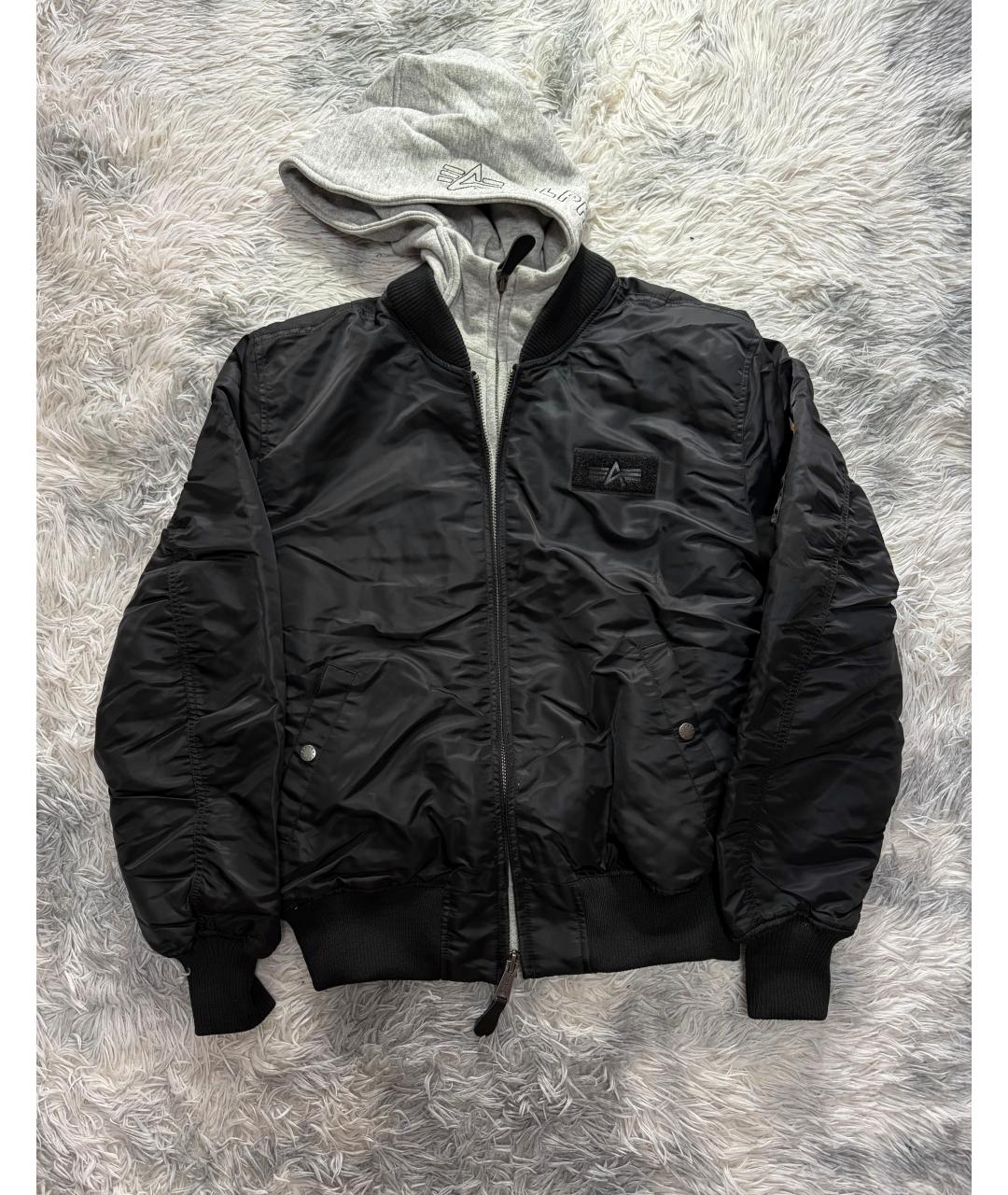 ALPHA INDUSTRIES Черная хлопковая куртка, фото 8