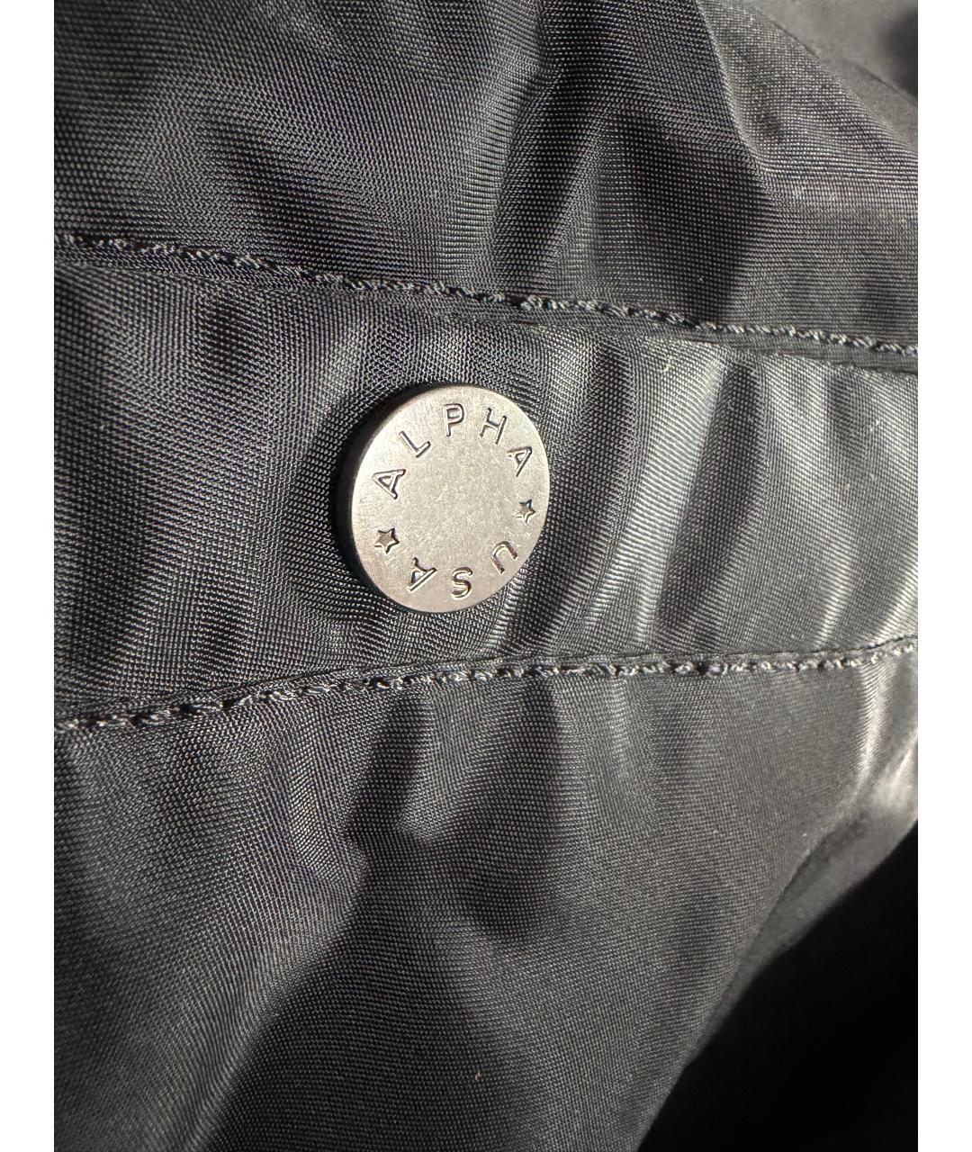 ALPHA INDUSTRIES Черная хлопковая куртка, фото 3