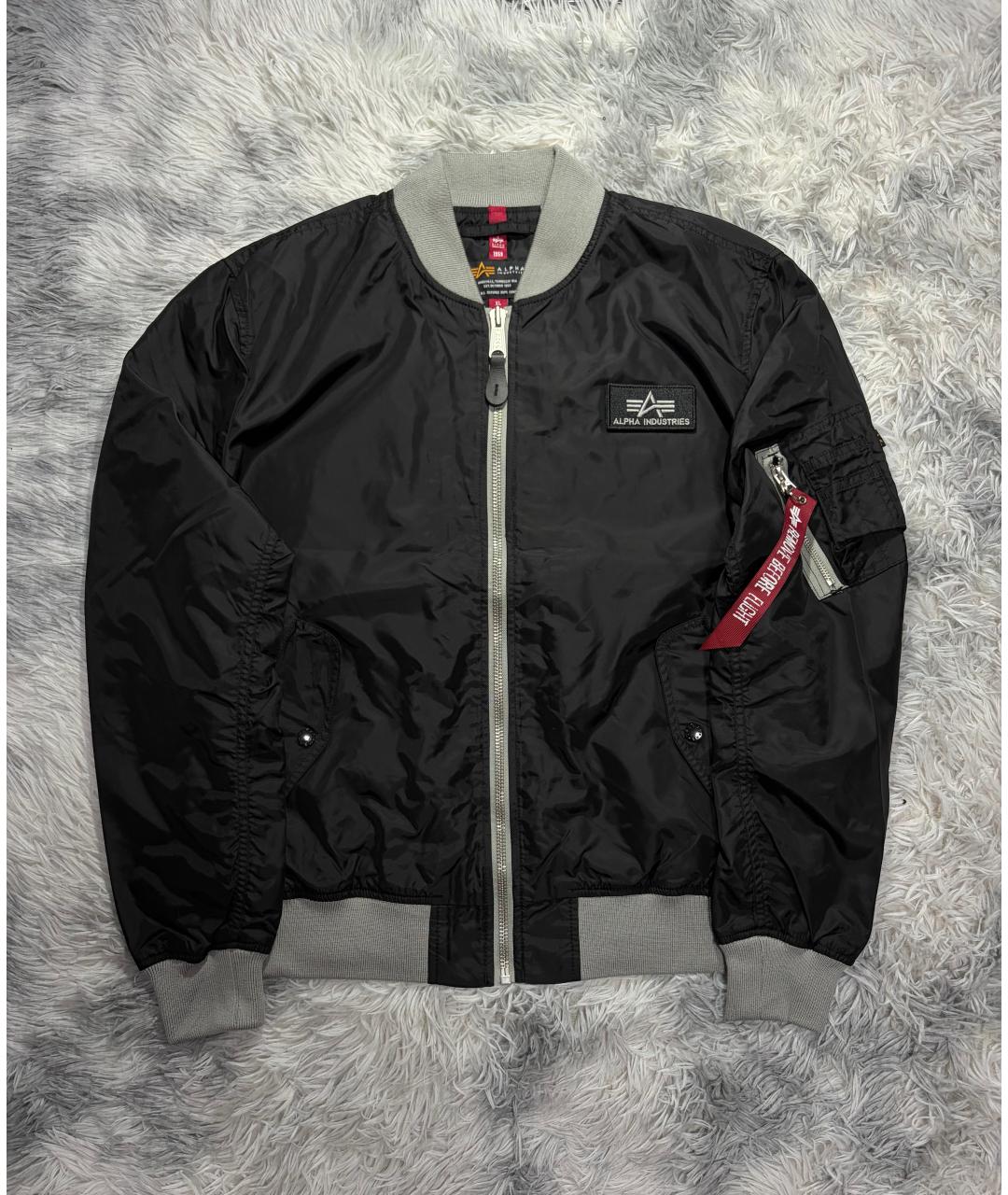 ALPHA INDUSTRIES Черная хлопковая куртка, фото 8
