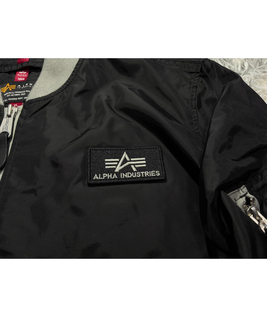 ALPHA INDUSTRIES Черная хлопковая куртка, фото 3