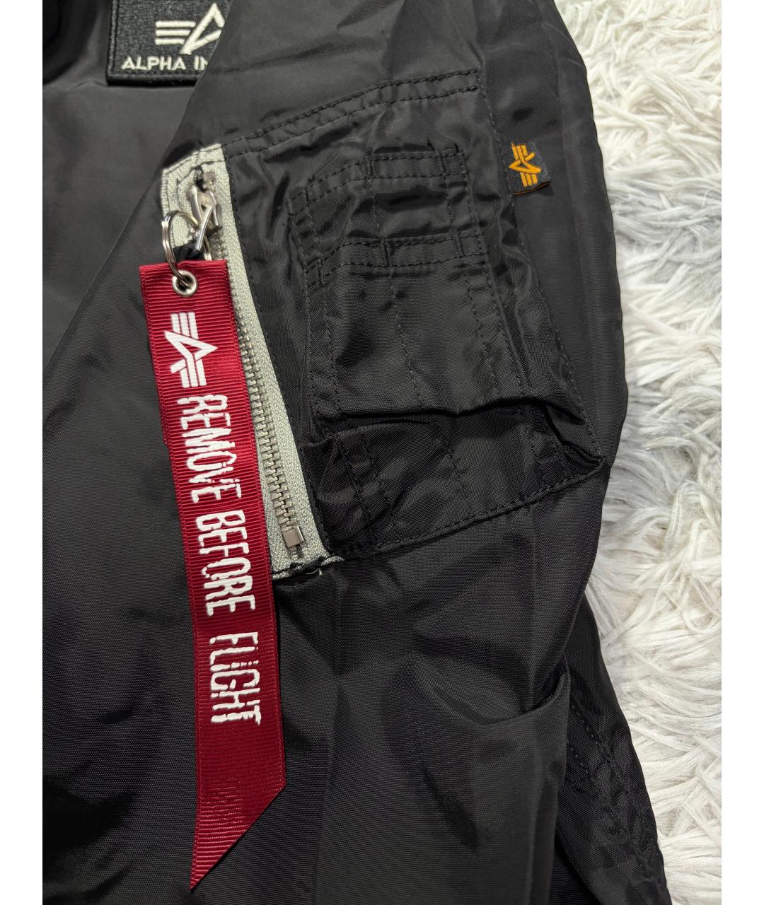 ALPHA INDUSTRIES Черная хлопковая куртка, фото 6