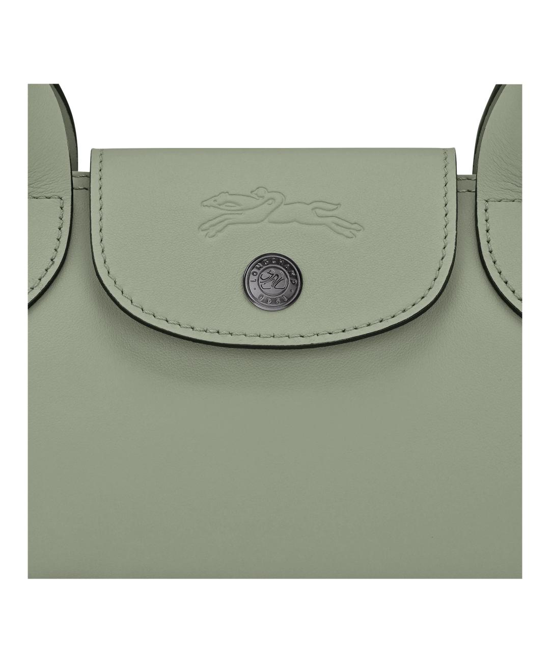 LONGCHAMP Зеленая кожаная сумка через плечо, фото 4