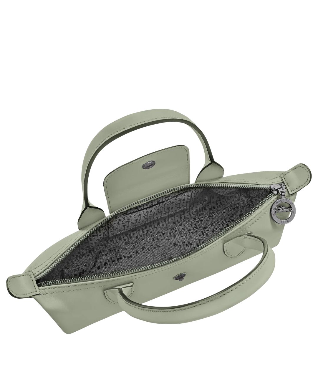 LONGCHAMP Зеленая кожаная сумка через плечо, фото 3