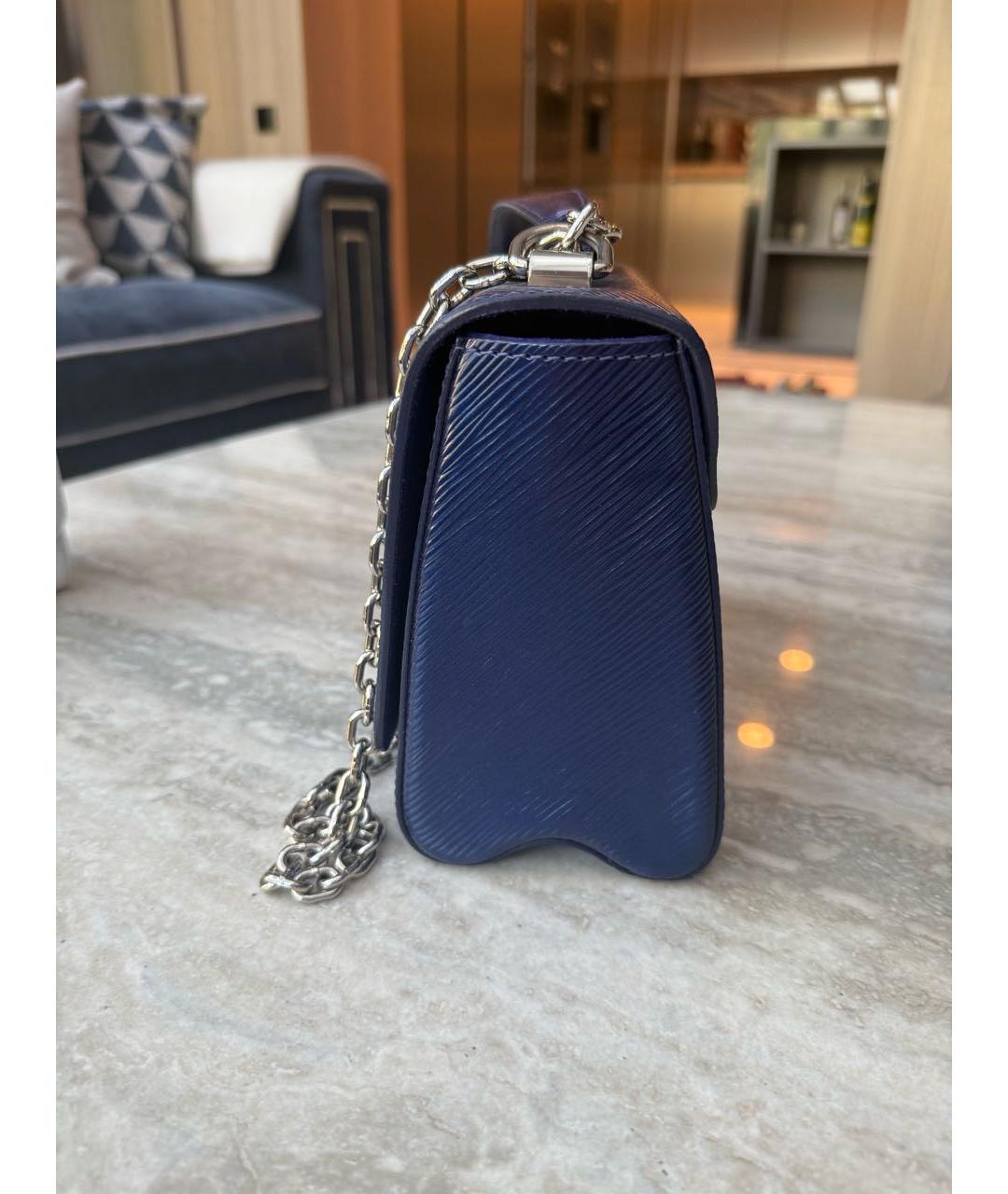 LOUIS VUITTON Синяя кожаная сумка через плечо, фото 6
