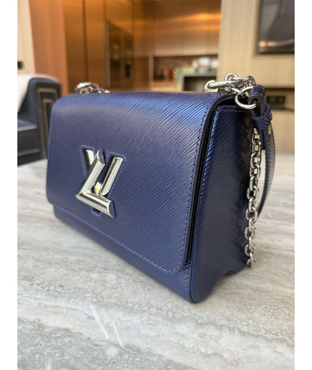 LOUIS VUITTON Синяя кожаная сумка через плечо, фото 2