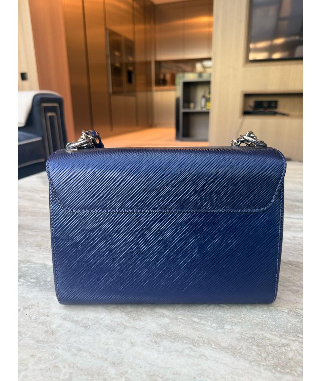 LOUIS VUITTON Синяя кожаная сумка через плечо, фото 3