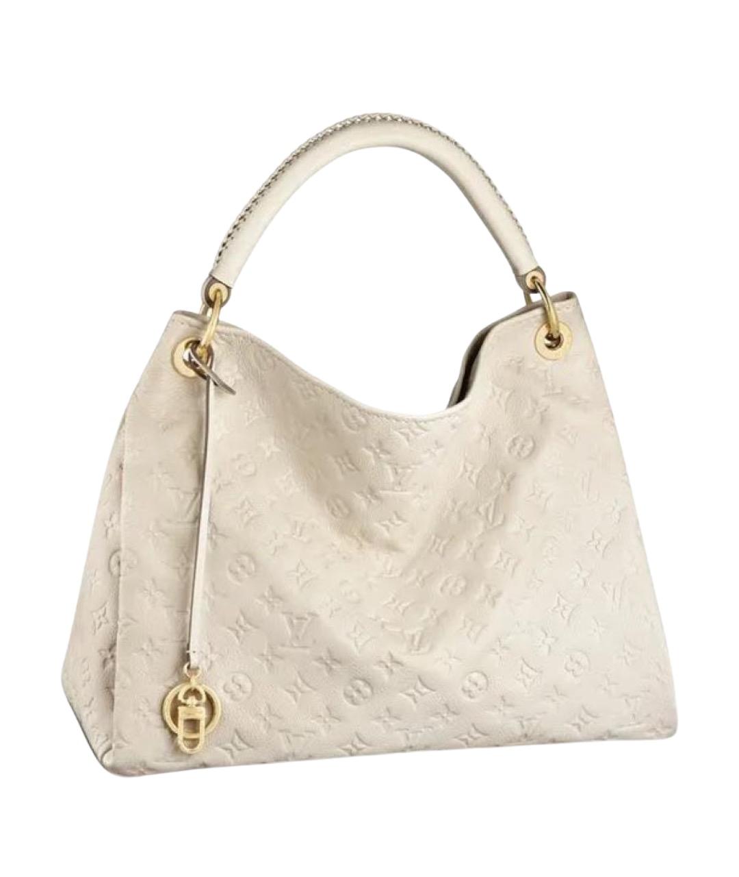 LOUIS VUITTON Белая кожаная сумка с короткими ручками, фото 1