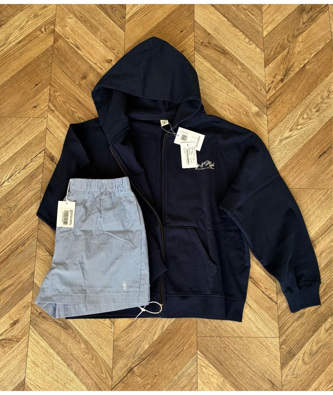 SPORTY AND RICH Синий хлопковый спортивные костюмы, фото 3
