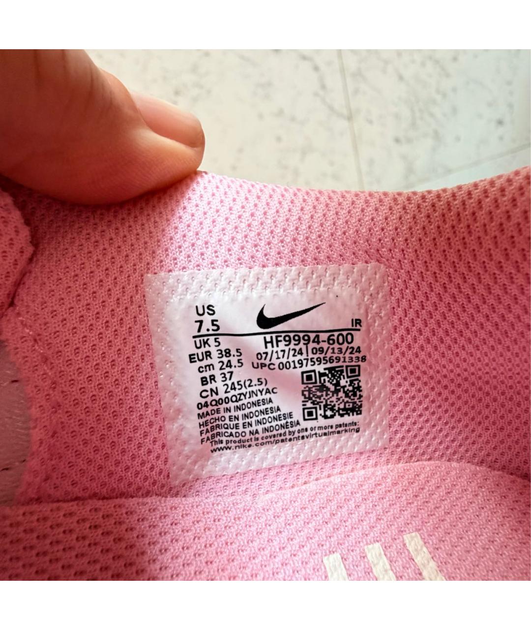 NIKE Розовые текстильные кеды, фото 4