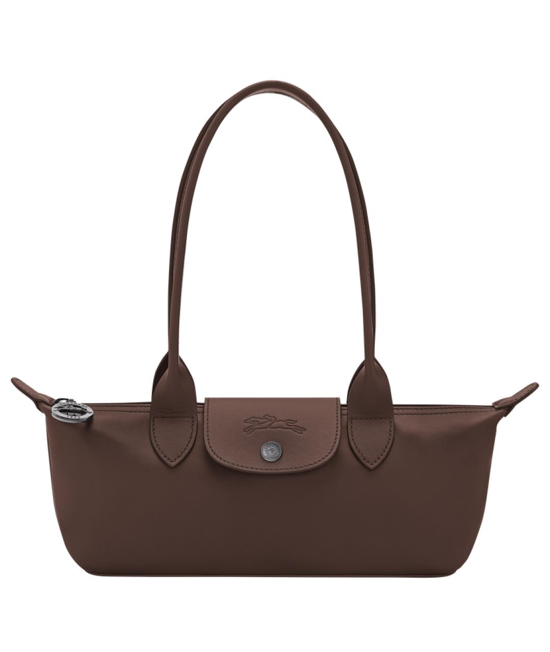 LONGCHAMP Коричневая кожаная сумка через плечо, фото 1